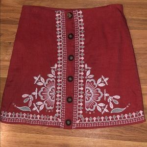 Francesca’s Floral Embroidered Skirt